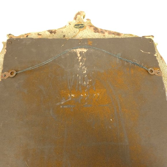 Vint Syroco Wall Mirror Rectangle Gold Ornate Carved Wood MC Hollywood USA 21.5" - Picture 8 of 15